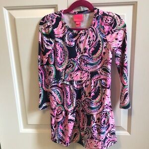 Lilly Pulitzer Pink and Blue Paisley Dress